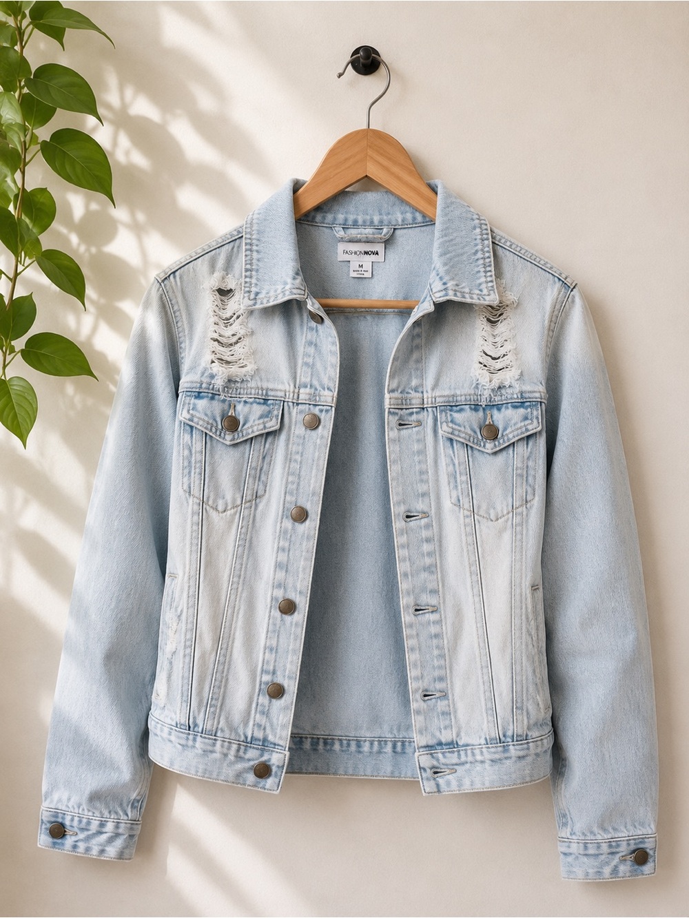 Ripped jean jacket